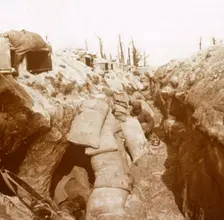 Trenches in Champagne, northern France, c1914-c1918