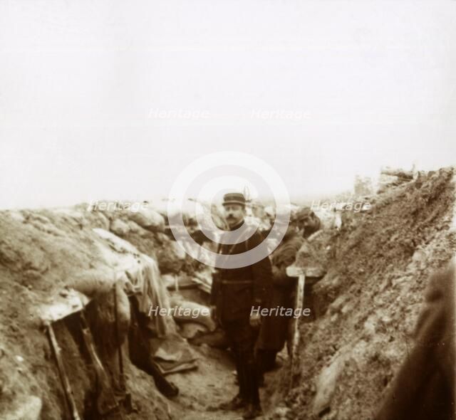 Trenches in Champagne, northern France, c1914-c1918. Artist: Unknown.