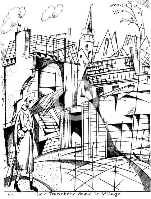 'Trenches in the Countryside', 1916.  Artist: Jean-Emile Laboureur