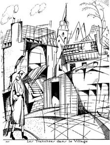 Trenches in the Countryside 1916. Artist: Jean-Emile Laboureur