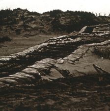 Trenches in the shelter of the dunes, Nieuwpoort, Flanders, Belgium, c1914-c1918