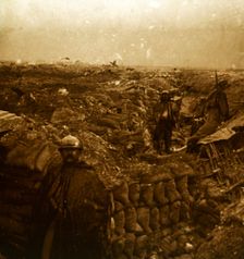 Trenches on the front line, Moulin de Souain, northern France, c1915