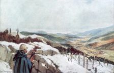 Trenches Overlooking the Munster Valley with the Rhine in the Distance January 1916, (1926).Artist: Francois Flameng