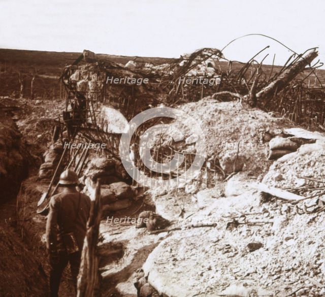 Trenches, Mont Haut, northern France, c1914-c1918. Artist: Unknown.