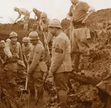 Trenches, Quennevières, northern France, c1914-c1918