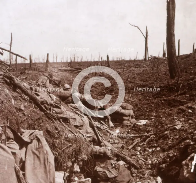 Trenches, Vaux, northern France, c1914-c1918. Artist: Unknown.
