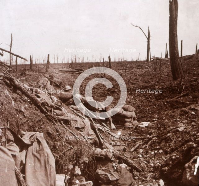 Trenches, Vaux, northern France, c1914-c1918. Artist: Unknown.