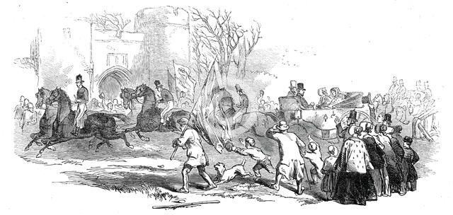 Trent Valley Railway - the Procession at Tamworth, 1845. Creator: Unknown.