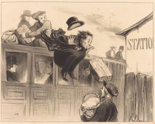 Trente secondes de station, 1843. Creator: Honore Daumier