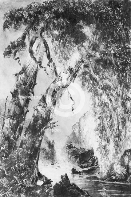 Trenton Falls, New York, 1836.  Creator: Robert Jones.