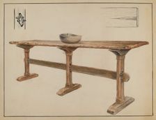 Trestle Table, 1936. Creator: Fletcher Hanks