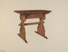 Trestle Table, c. 1939. Creator: Charles Henning