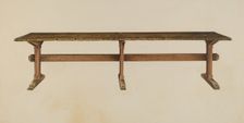 Trestle Table, c. 1939. Creator: Isadore Goldberg