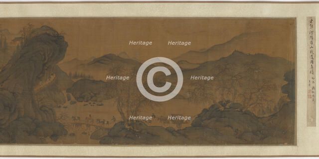 Trestle Roads in the Mountains of Shu, 17th-18th century. Creator: Unknown.