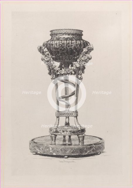 Trépied par Gouthières, 1866. Creator: Jules-Ferdinand Jacquemart.
