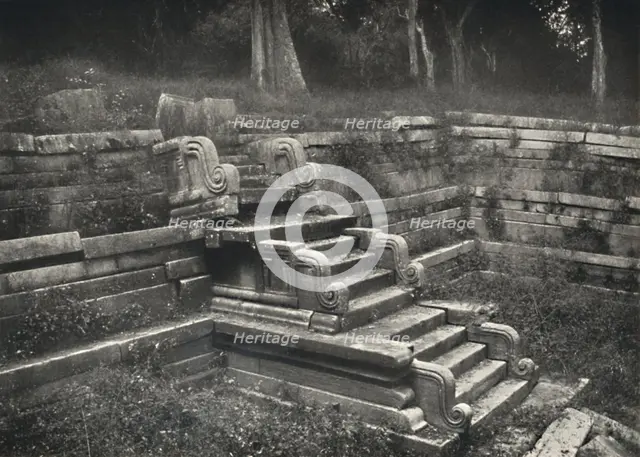 'Treppe in einem gemauerten Badeteich, Anuradhapura', 1926. Artist: Unknown.