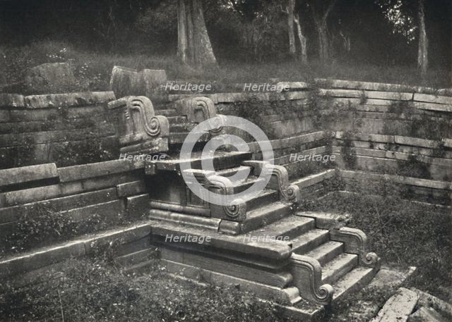 'Treppe in einem gemauerten Badeteich, Anuradhapura', 1926. Artist: Unknown.