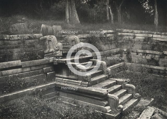 'Treppe in einem gemauerten Badeteich, Anuradhapura', 1926. Artist: Unknown.