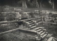 Treppe in einem gemauerten Badeteich, Anuradhapura 1926