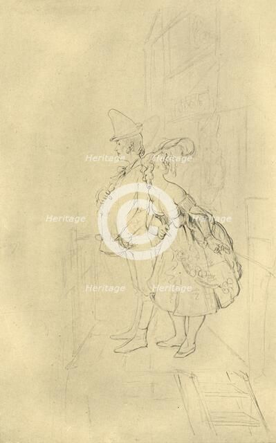 'Treten Sie ein, meine Herrschaften!', mid-late 19th century, (c1924).  Creator: Carl Spitzweg.