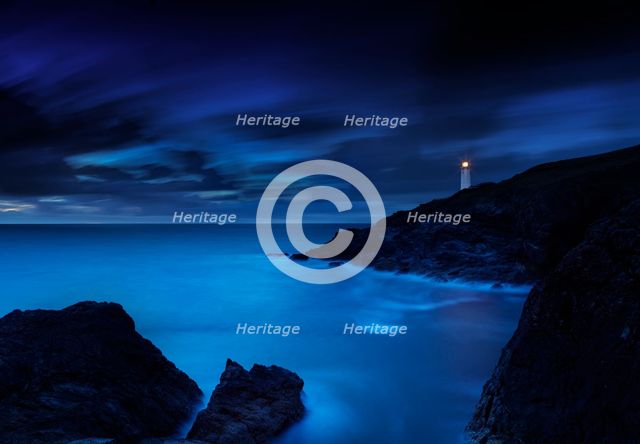 Trevose Lighthouse, Trevose Head, St Merryn, Cornwall, 2023. Creator: James O Davies.