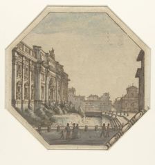 Trevi Fountain, seen from the West, 1787-1811. Creator: Victor Jean Nicolle