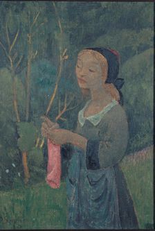 Tricoteuse au bas rose, 1920. Creator: Paul Serusier
