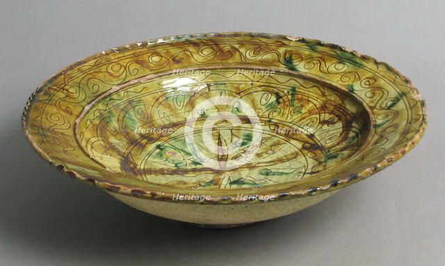 Tricolor Bowl, Byzantine, 14th century. Creator: Unknown.