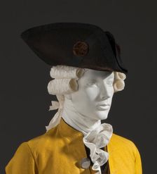 Tricorne hat, Europe or America, beaver fur, c.1780. Creator: Unknown