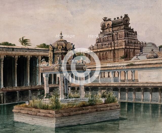 Trichy: the Jambukeswarar temple dedicated to Lord Shiva, (between 1800 and 1899?). Creator: Unknown.