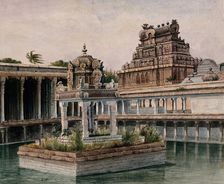 Trichy: the Jambukeswarar temple dedicated to Lord Shiva, (between 1800 and 1899?). Creator: Unknown