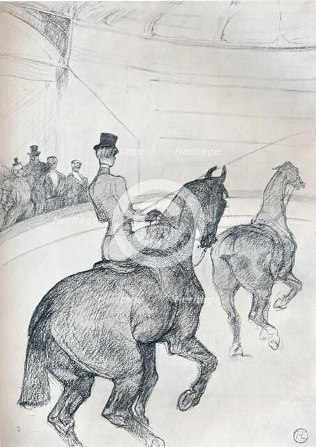 'Trick-rider driving tandem', c1899 (1934). Artist: Henri de Toulouse-Lautrec.