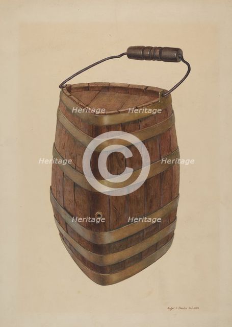 Triangle Field Water Keg, c. 1939. Creator: Roger Deats.