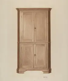 Triangular Corner Safe, c. 1941. Creator: Gladys M. Guillaudeu