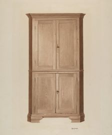 Triangular Corner Safe, c. 1941. Creator: Gladys M. Guillaudeu