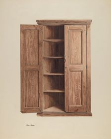 Triangular Corner Safe, c. 1941. Creator: Rosa Rivero