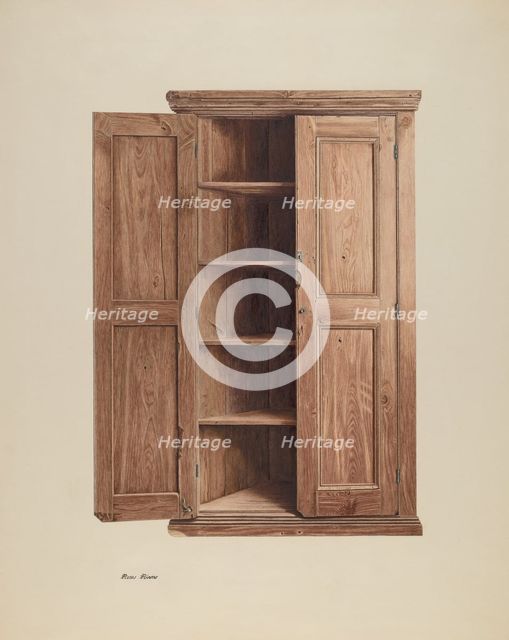 Triangular Corner Safe, c. 1941. Creator: Rosa Rivero.