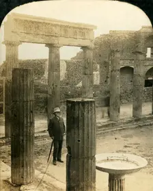 Triangular Forum, Ruins of Pompeii Italy, c1909. Creator: George Rose