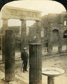 Triangular Forum, Ruins of Pompeii Italy, c1909. Creator: George Rose