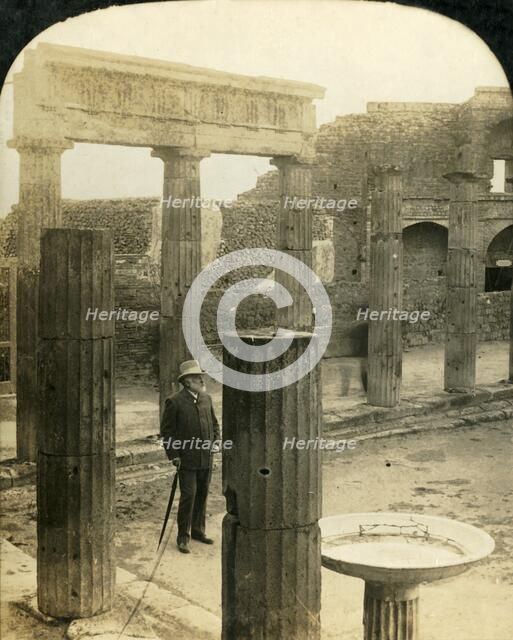 'Triangular Forum, Ruins of Pompeii', Italy, c1909.  Creator: George Rose.