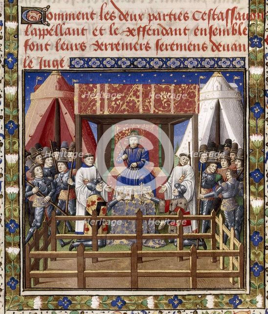 Trial by combat, 15th century. Creator: Anonymous.