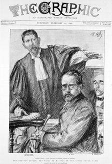 Trial of Emile Zola, French author, 1898