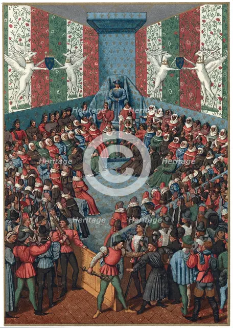 Trial of Jean II, Duke of Alencon, 1458. Artist: Unknown