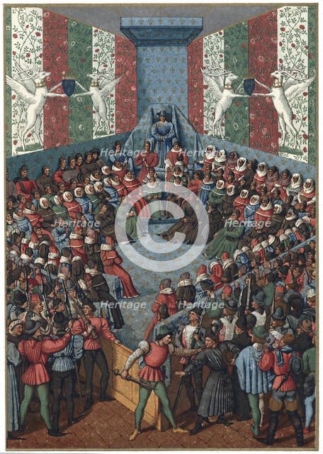 Trial of Jean II, Duke of Alencon, 1458. Artist: Unknown