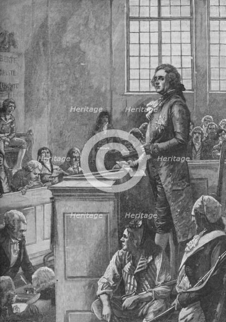 Trial of Louis XVI of France, 1792 (1905).  Artist: Unknown.