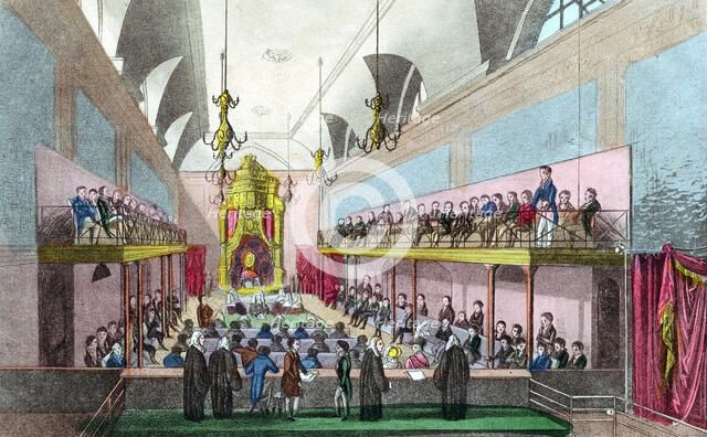 Trial of Queen Caroline in the House of Lords, London, 1820 (1821). Artist: Unknown