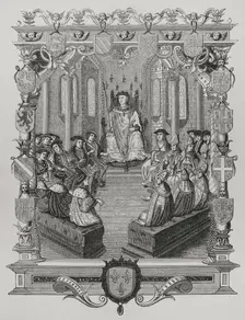 Trial of the Constable of Bourbon before the court of Peers of France, 1523 (1729) (1878). Creator: Unknown