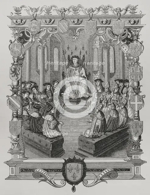 Trial of the Constable of Bourbon before the court of Peers of France, 1523 (1729) (1878). Creator: Unknown.