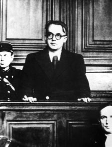 Trial of the French pro-Nazi author Robert Brasillach, Paris, 1945