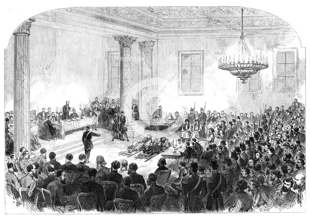 Trial of the Greek brigands at Athens, 1870. Creator: Unknown.